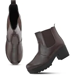 Attractive,Comfortable & Stylish Casual High Block Heel Boot For Women Ankle Length Design