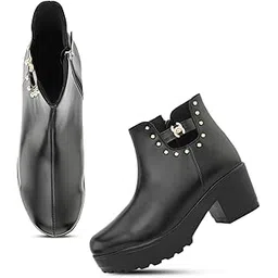 Attractive,Comfortable & Trendy Casual High Block Heel Boot For Women Ankle Length Design