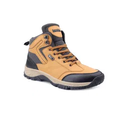 bacca bucci Men Colourblocked High-Top Flatform Boots