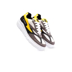 bacca bucci Men Grey Colourblocked Sneakers