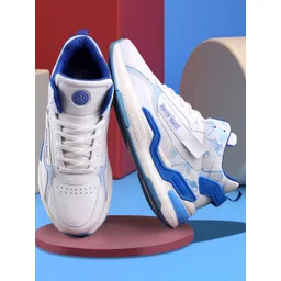 bacca bucci Men Printed Perforated Mid-Top Sneakers