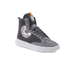 bacca bucci Men STREETHULK Mid Top Textured Lightweight Anti-Slip Sole Sneakers