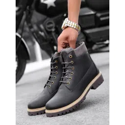 Bacca Bucci Men's BULLET Black Derby Boots