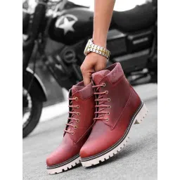 Bacca Bucci Men's BULLET Maroon Derby Boots