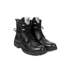 Bacca Bucci Men's Combat Black Derby Boots