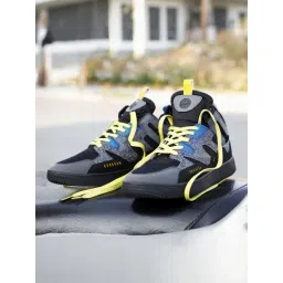 Bacca Bucci Men's Euphoria Black Ankle High Sneakers