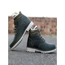 Bacca Bucci Men's MOSCOW Olive Derby Boots