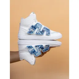 Bacca Bucci Men's PATCH PLAY White Ankle High Sneakers