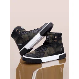 Bacca Bucci Men's PUNISHER Olive Ankle High Sneakers