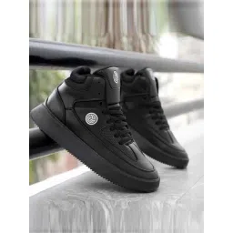 Bacca Bucci Men's STORMBREAKER Black Ankle High Sneakers