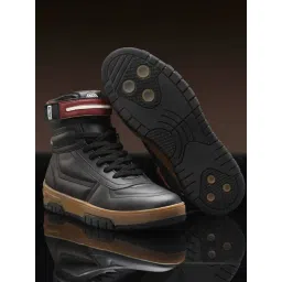 Bacca Bucci Men's SWAGGER Cosmic Black Ankle High Sneakers