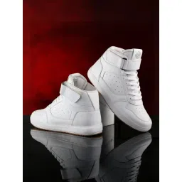 Bacca Bucci Men's Tiger White Ankle High Sneakers