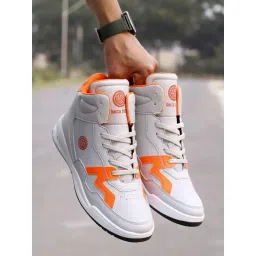 Bacca Bucci Men's Urban Retro Grey Ankle High Sneakers