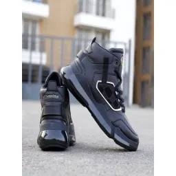 Bacca Bucci Men's YODDHA Black Ankle High Sneakers