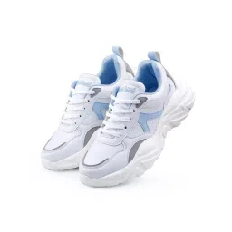 Bacca Bucci Women's HARPER White & Light Blue Sneakers