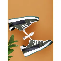 Bacca Bucci Women's SERENITY Olive & White Sneakers