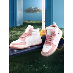 Bacca Bucci Women's STELLAR White and Peach Sneakers