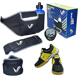 Badminton Shoe Power Black/Yellow Size-6 with Verified Walking Set