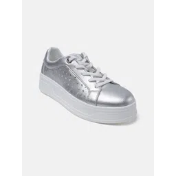 BAGATT Piper Evo Women Laser Cuts Round Toe Heeled Sneakers