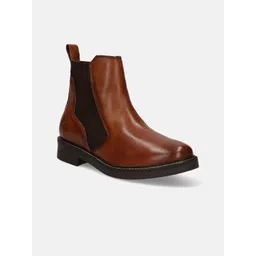 BAGATT Zina Women Block-Heeled Leather Chelsea Boots