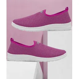 Barfi-02 Pink Casual sneakers for ladies | sports shoes for women without laces | Running shoes for girls stylish latest design new fashion | Slip on black shoes for jogging, walking, gym & party Walking Shoes For Women