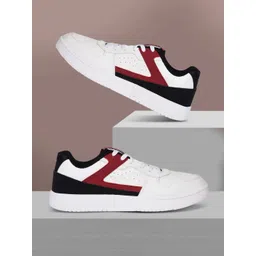 Bata Men Colourblocked Round Toe Lace Ups Sneakers