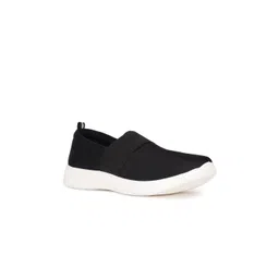 Bata Women Black Solid Slip-On Sneakers