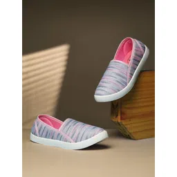 Bata Women Striped Slip-On Sneakers