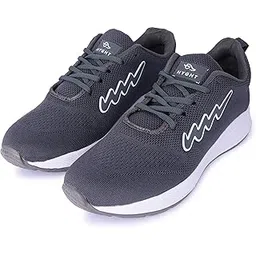 BE The New You Men’s EVA Lite Sport Running Shoes | Lightweight Synthetic Leather Shoes for Gym and Casual Wear | Grey | 6