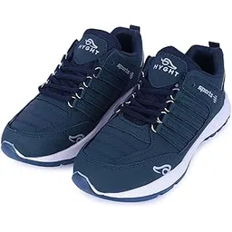 BE The New You Men’s EVA Lite Sport Running Shoes | Lightweight Synthetic Leather Shoes for Gym, Walking & Running | Blue | 10