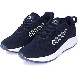 BE The New You Men’s EVA Lite Sport Running Shoes | Lightweight Synthetic Leather Shoes for Gym, Walking | Blue | 8