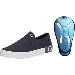 Beamer Cricket Shoes for Men (9 UK, Fluro Orange-White) Armour Cricket Abdominal Guard (Mens, Multicolour)