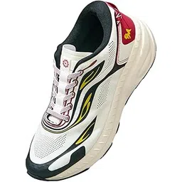 Begin Walk Flames Unisex Sneakers | Breathable Knit Upper, Cushioned EVA Sole with Natural Rubber | Lightweight Comfort Walking Shoes for Everyday Wear