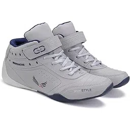 Bersache Sports Shoes for Men |Latest Stylish Sports Shoes for Men |Lace-Up Lightweight White Shoes for Running, Walking, Gym,Trekking and Hiking Shoes for Men