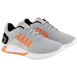 Best Running Shoes, Training Shoes, Gym Shoes, Sports Shoes Sneakers for Men - Orange-Grey