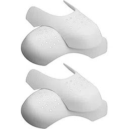 BESTOTTAM 2 Pairs Shoe Guard Protector TPR Anti-Wrinkle Shoes Flod Indentation Toe Protector for Sneakers, Leather Casual Shoes Soft Material for Men and Women (White)