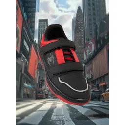 Bewakoof Men Official Marvel Merchandise Spider-Verse Color Block Low-Top Sneakers