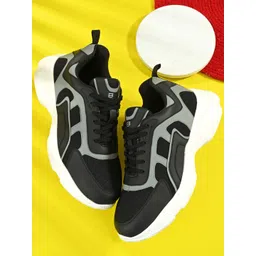 Big Fox Men Black Colourblocked Sneakers