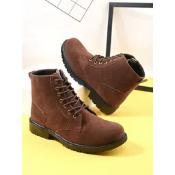 Big Fox Men Brown Suede Flat Boots