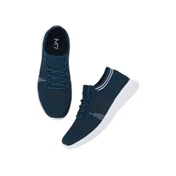 BIRDE Men Blue Woven Design Sneakers