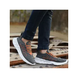 BIRDE Men Orange Sneakers