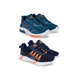 BIRDE Men Pack Of 2 Colourblocked Lace-Ups Sneakers