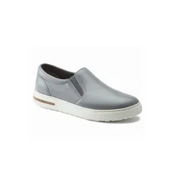 Birkenstock Unisex Grey Regular Width Oswego Leather Slip-On Sneakers