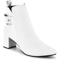 Black Ankle Length Block Heel Boots