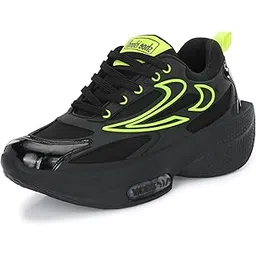 Black Green Lightweight Running Boys Men Casual Sports Shoes Sneakers for Men (OG3010-SY)