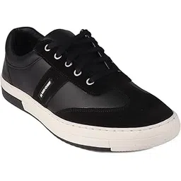 Black Leather Sneakers for Men