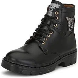 Black Synthetic Stylish Men's Boots