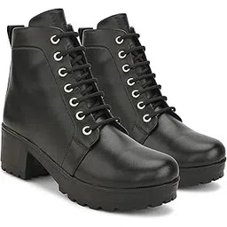 Black Synthetic Women BootW-9210-Black