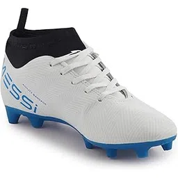 Black Turf Hardground TPU Sole Lightweight Ankle Football Shoes for Men (Size- 4 to 10)