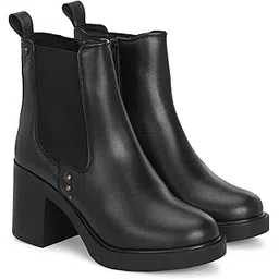 Black women High heel ankle boots 66233